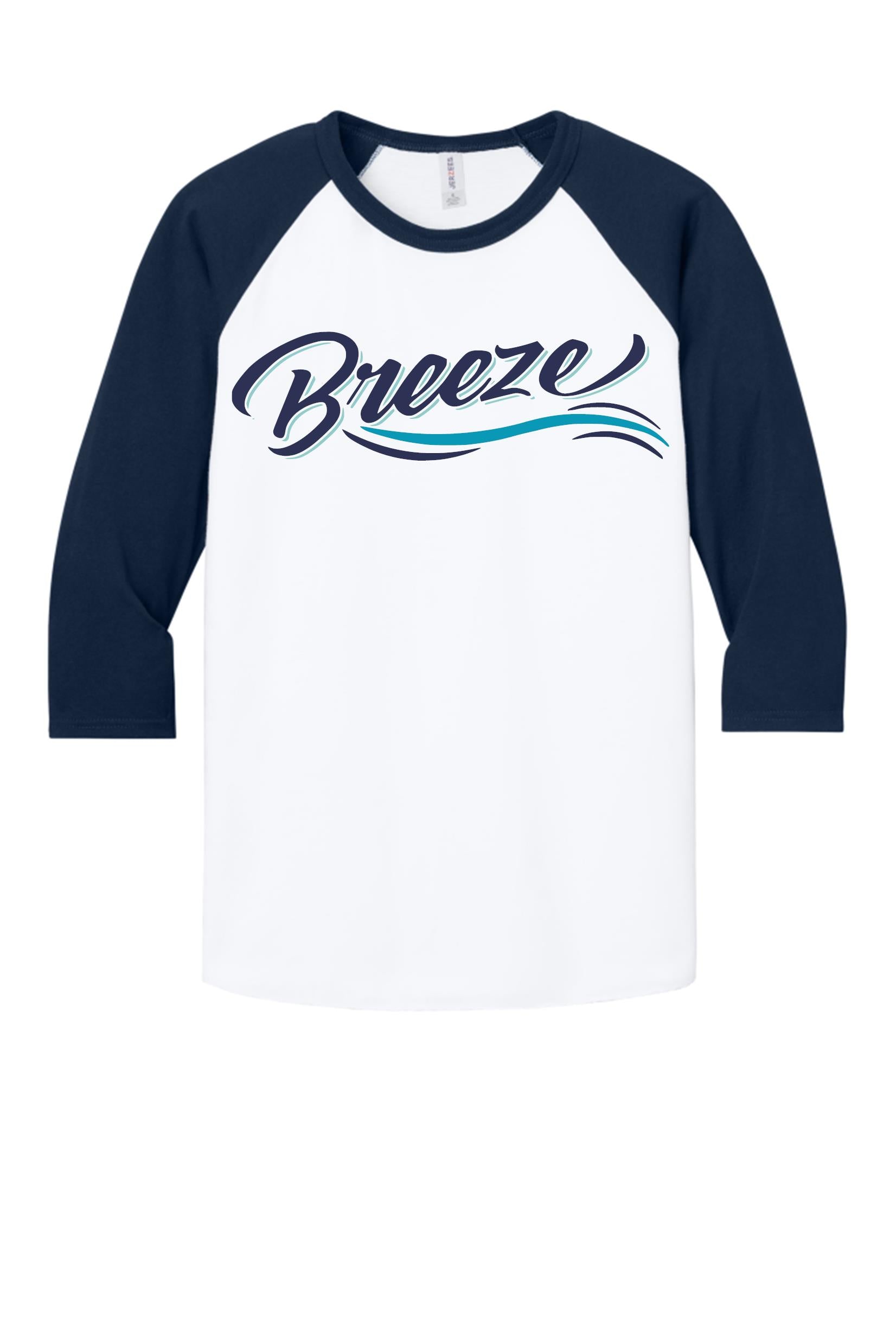CUSTOMIZED COASTAL BREEZE BASEBALL RAGLAN TSHIRTS WITH NAME/NUMBER