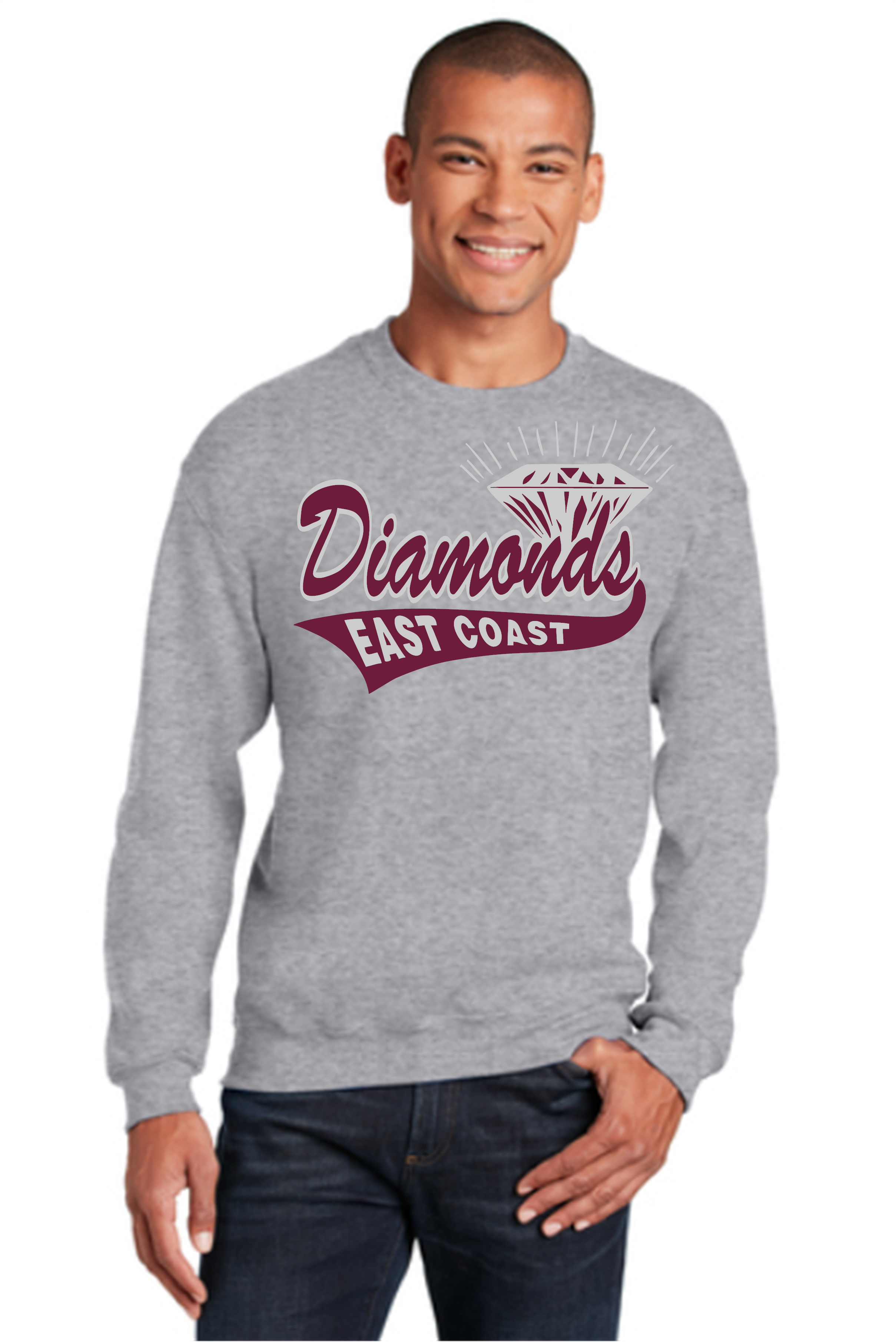 CUSTOMIZED EAST COAST DIAMONDS CREWNECK SWEATSHIRT