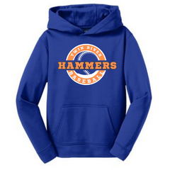 TR Hammers Moisture Wicking Hoodie YOUTH CUSTOMIZED