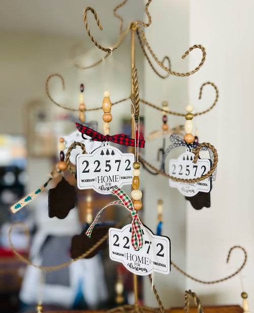Personalized Zip Code/Address Christmas Ornaments